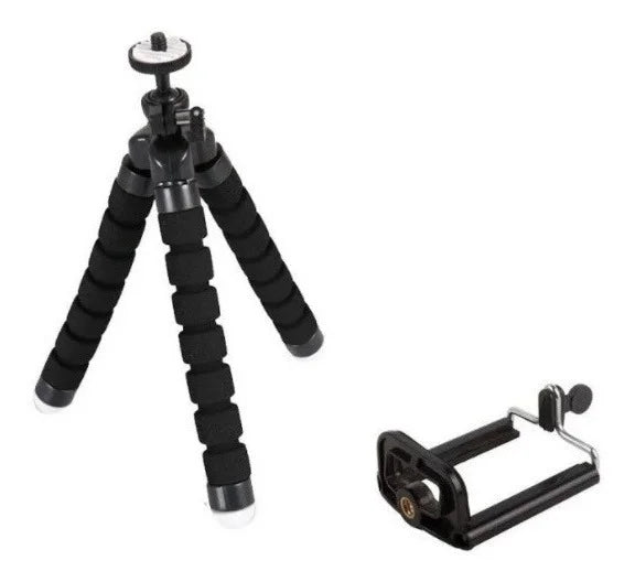 Tripé Flexível com Suporte para Celular - Ajustável - Função Selfie