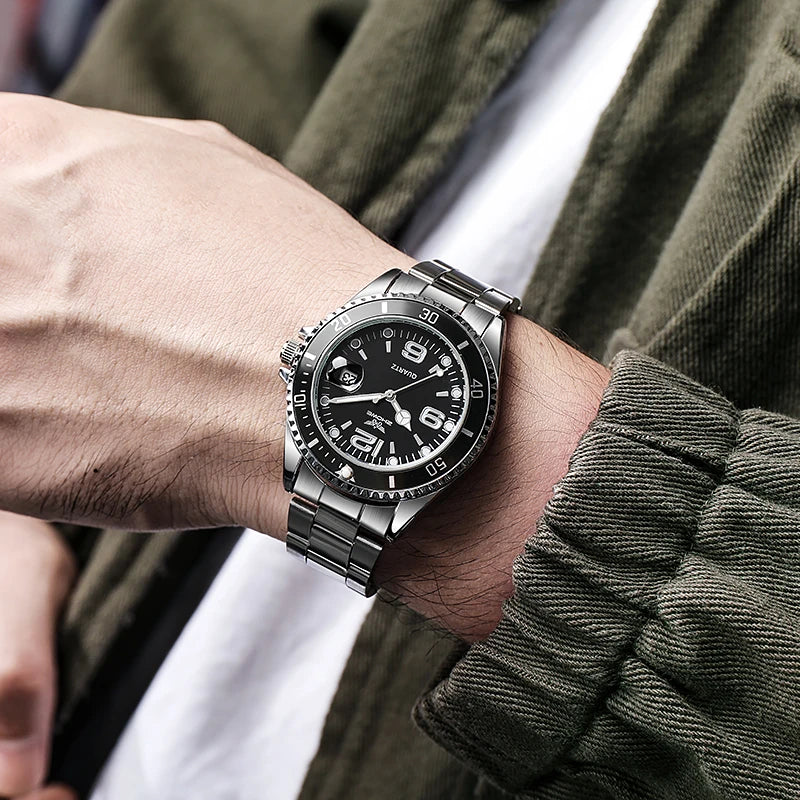 Relógio Quartz em Aço Inoxidável - Top Brand Watches